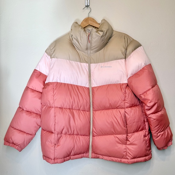 Columbia | NWT Puffect Color Blocked Jacket Vegan Friendly Soft Winter Coat - Picture 3 of 15
